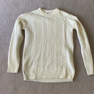 Uniqlo Wool Blend Cable Knit Sweater